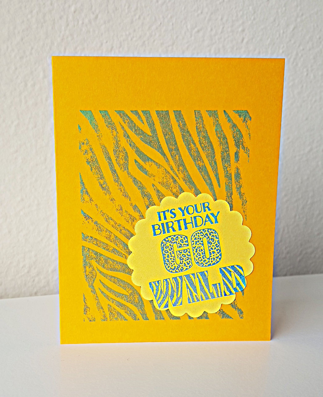 Elegant Happy Birthday Rubber Stamp